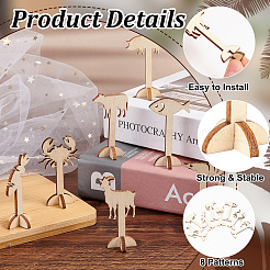 40 Sets 8 Styles Wood Display Decorations&nbsp;DIY-OC0012-71