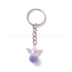 Colorful Angel Pearl Acrylic Pendant Keychain&nbsp;KEYC-JKC00406