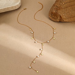 304 Stainless Steel & Plastic Star Y Tassel Necklaces for Women&nbsp;WGA1DD9-01