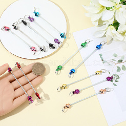 24Pcs 12 Colors Stainless Steel Beadable Keychain Bar for Jewelry Making DIY Crafts&nbsp;AJEW-SC0031-54A