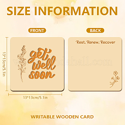 Wooden Commemorative Cards&nbsp;WOOD-WH0040-006