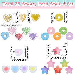 92pcs 23 styles Opaque Resin Decoden Decoden Cabochons&nbsp;RESI-SC0005-79