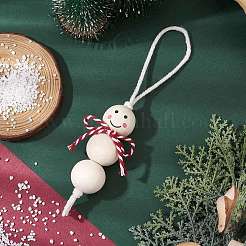Christmas Wood Beads Pendant Decorations&nbsp;HJEW-TA00291