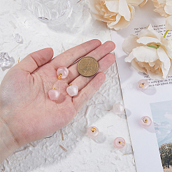 8Pcs Natural Rose Quartz Teacher Apple Charms&nbsp;G-FI0001-26