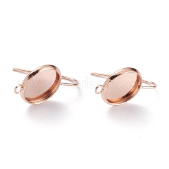 304 Stainless Steel Earring Settings&nbsp;STAS-O141-01RG