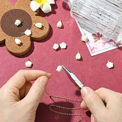 12Pcs 3 Styles Natural Shell Carved Flower Charms&nbsp;KK-CJ0003-83