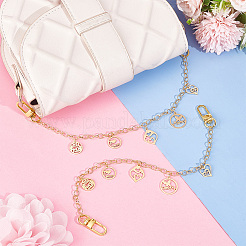 2Pcs Mother's Day Theme Brass Cable Chain Bag Handles&nbsp;FIND-PH0008-92