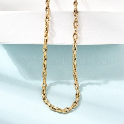 3MM 304 Stainless Steel Twisted Oval Link Chain Necklaces for Man and Women&nbsp;SA-CBAB767-18A-G