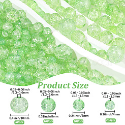 450Pcs 4 Styles Spray Painted Crackle Glass Beads&nbsp;CCG-PA0001-09B