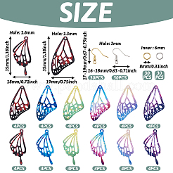 DIY Filigree Butterfly Wing Dangle Earring Making Kit&nbsp;DIY-TA0005-02