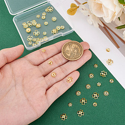 48Pcs 4 Styles 925 Sterling Silver Bead Caps&nbsp;STER-PH0003-97