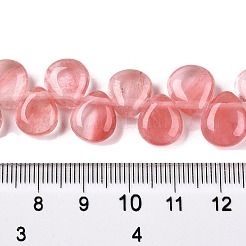 Cherry Quartz Glass Beads Strands&nbsp;G-T138-124