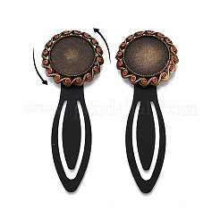Alloy & Iron Bookmark Cabochon Settings&nbsp;PALLOY-N184-08AB