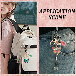 5Pcs 5 Colors Acrylic Keychains&nbsp;AJEW-SP0001-37