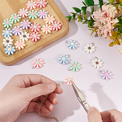 35Pcs 7 Colors Opaque Resin Pendants&nbsp;RESI-WR0001-02