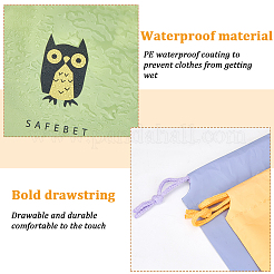 6Pcs 3 Sizes 2 Colors Polyethylene Waterproof Drawstring Storage Bags&nbsp;ABAG-CN0001-47