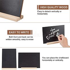 2 Sets Mini Chalkboard Signs with Wood Base Stand&nbsp;AJEW-NB0003-76