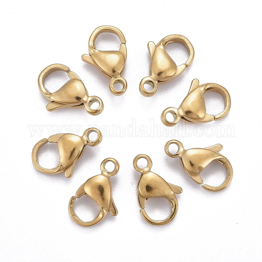 Lot De 100 Fermoirs Mousqueton Inox - 9x6x3mm - Électrophorèse Noire (non Marqué)