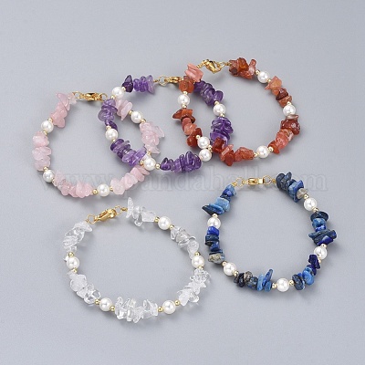Wholesale Natural Gemstone Chip Beaded Bracelets - Pandahall.com