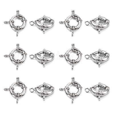 Rack Plating Brass Spring Ring Clasps&nbsp;KK-D399-B-P-NF-1