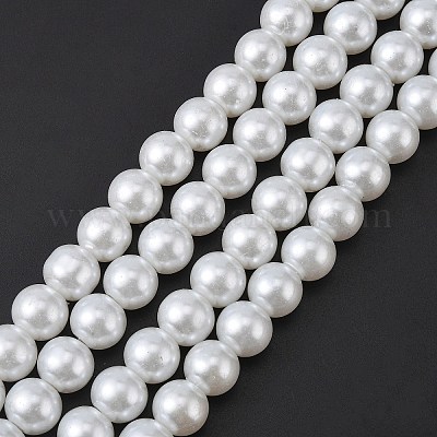 Glass Pearl Beads Strands&nbsp;X-HY-10D-B01-1-1
