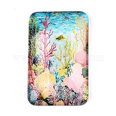Glass Cabochons&nbsp;GGLA-T004-14K-1