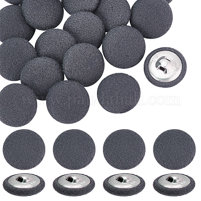 20Pcs Cloth with Aluminum Base Buttons&nbsp;BUTT-NB0001-77C-1
