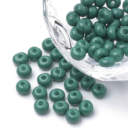 FGB 6/0 Baking Paint Glass Seed Beads&nbsp;SEED-Q025-4mm-N06-1