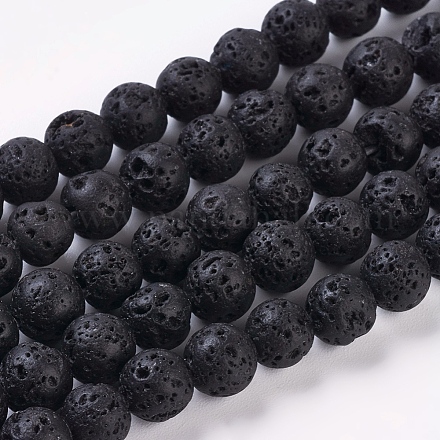 Natural Lava Rock Beads Strands g434-8-1