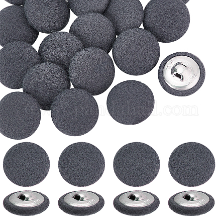 20Pcs Cloth with Aluminum Base Buttons BUTT-NB0001-77C-1
