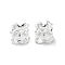Brass Beads, Cadmium Free & Nickel Free & Lead Free, Flower, 925 Sterling Silver Plated, 6x6x5mm, Hole: 2.5mm