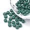 FGB 6/0 Baking Paint Glass Seed Beads, Round, Teal, 4~4.5x3mm, Hole: 1~1.2mm, about 4500pcs/bag, about 450g/bag