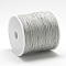 Nylon Braided Cord, Chinese Knotting Cord for Jewelry Making Macrame Craft, Light Grey, 0.4mm, about 174.98 Yards(160m)/Roll