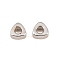Brass Beads, Triangle, Rack Plating, Long-Lasting Plated, Lead Free & Cadmium Free, Platinum, 3x3x1.5mm, Hole: 1.2mm