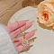 Stainless Steel Cable Chain Necklaces, Rhinestone Pendant Necklaces, Flower, 8.27~19.69 inch(21~50cm)