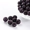 Pave Disco Ball Beads, Polymer Clay Rhinestone Beads, Grade A, Round, Amethyst, Rhinestone: PP13(1.9~2mm), 6 Rows Rhinestone, 10mm, Hole: 1.5mm