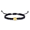 Adjustable Nylon Thread Braided Beads Bracelets, with Alloy Spacer Beads, Letter R, 6-1/4~9-7/8 inch(16~25cm)