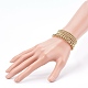 Round Brass Beaded Stretch Bracelets&nbsp;BJEW-JB05982-5