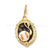 Wholesale Brass Micro Pave Clear Cubic Zirconia Charms