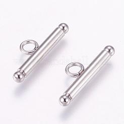 Tarnish Resistant 304 Stainless Steel Toggle Clasps&nbsp;STAS-K148-01P