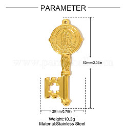 304 Stainless Steel Big Pendants&nbsp;STAS-OY004-85G