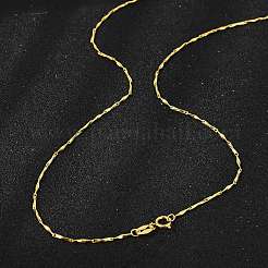 925 Sterling Silver Twisted Bar Link Chain Necklaces&nbsp;NJEW-H056-01B-G
