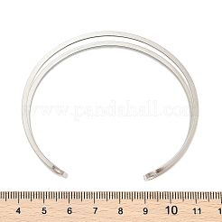Non-Tarnish 304 Stainless Steel Hollow Open Cuff Bangles for Women&nbsp;BJEW-S155-04P