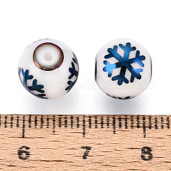 Christmas Opaque Glass Beads&nbsp;EGLA-R113-01F