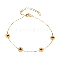 304 Stainless Steel Pave Rhinestone Link Bracelets&nbsp;SA-D001-04A-G