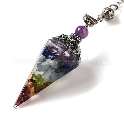 Natural Gemstone Dowsing Pendulum Big Pendants&nbsp;G-H285-02P-01