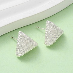 Brass Textured Stud Earrings&nbsp;EJEW-A143-02D-S