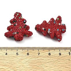 Christmas Tree Polymer Clay Rhinestone Beads&nbsp;CLAY-NH0001-14A