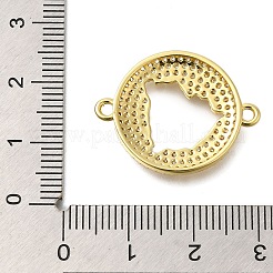 Rack Plating Brass Micro Pave Clear Cubic Zirconia Hollow Connector Charms&nbsp;KK-M079-13G