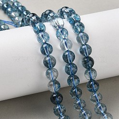 Dyed Round Natural Crackle Quartz Beads Strands&nbsp;G-K084-8mm-03A